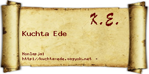 Kuchta Ede névjegykártya